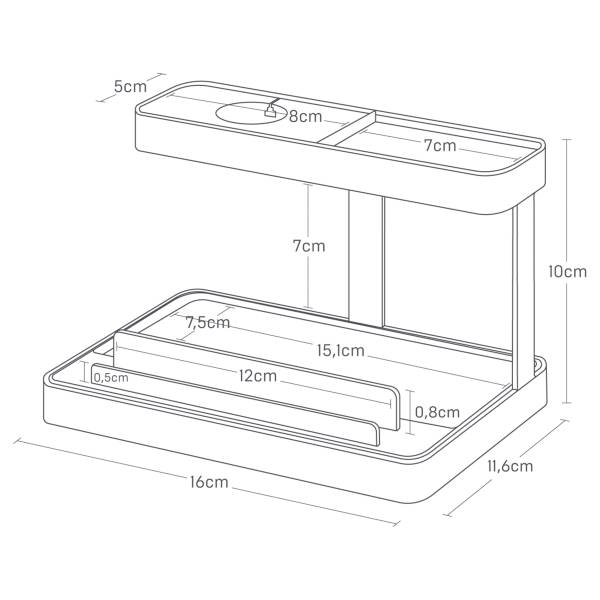 Handy-Ladestation und Organizer Tower - Weiß