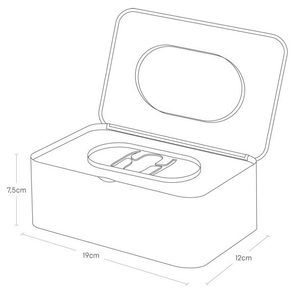 Taschentuchbox Smart - Weiß - Polyethylen - 19 x 8 x 12 cm