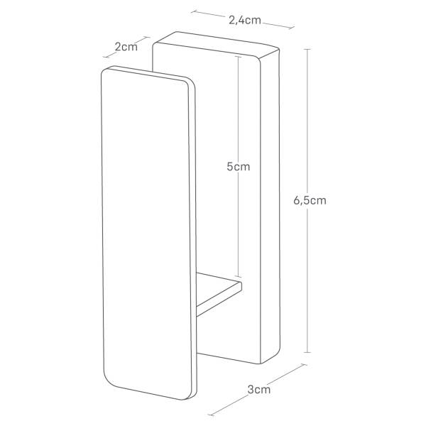 Wandhaken Tower 3er-Set - Schwarz