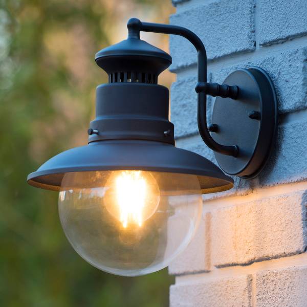 Außenwandleuchte Figo - Aluminium - Schwarz