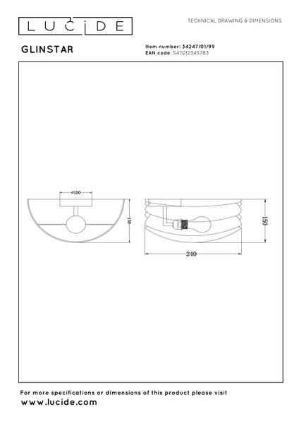 Wandleuchte Glinstar - PVC - Multicolor