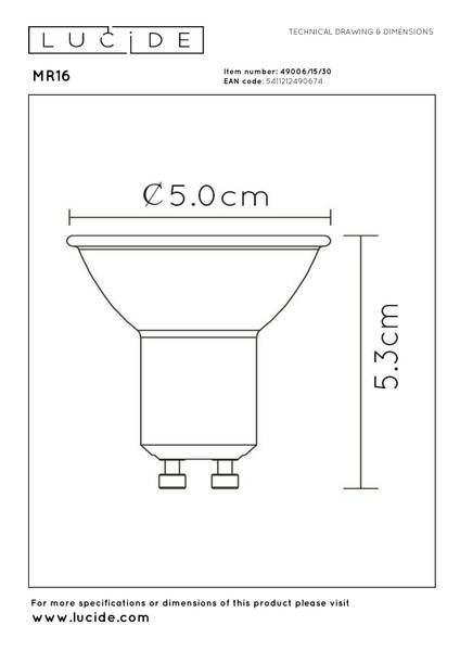 LED-Leuchtmittel MR16 - Polypropylen - Schwarz