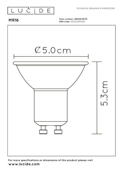 LED-Leuchtmittel MR16 - Polypropylen - Weiß