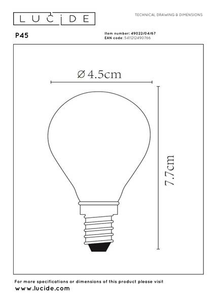 Leuchtmittel P45 - Opalglas - Weiß