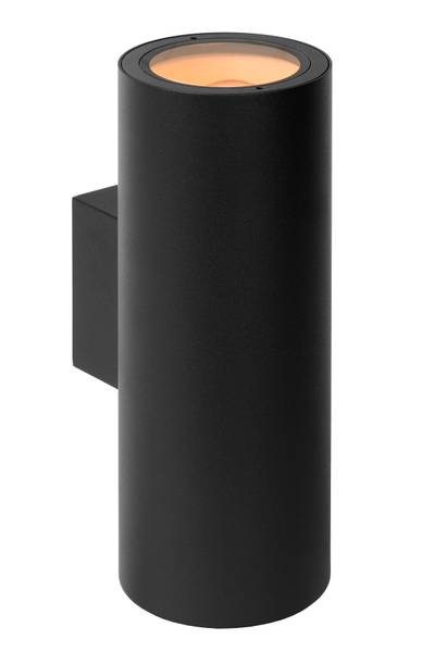 Außenwandleuchte Volantis - Aluminium - Schwarz - Flammenanzahl: 2