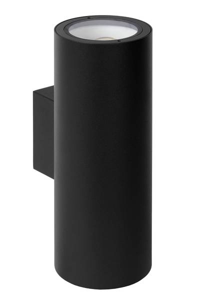 Außenwandleuchte Volantis - Aluminium - Schwarz - Flammenanzahl: 2
