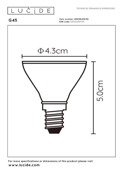 Leuchtmittel G45 Typ A - Polypropylen - Schwarz