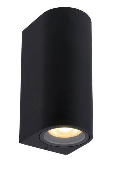 Außenwandleuchte Zaro Typ B - Aluminium - Schwarz - Flammenanzahl: 2