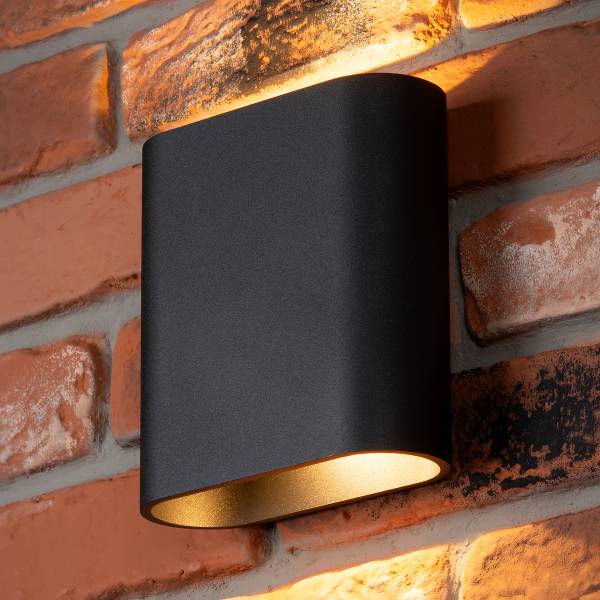 Außenwandleuchte Atila - Aluminium - Schwarz