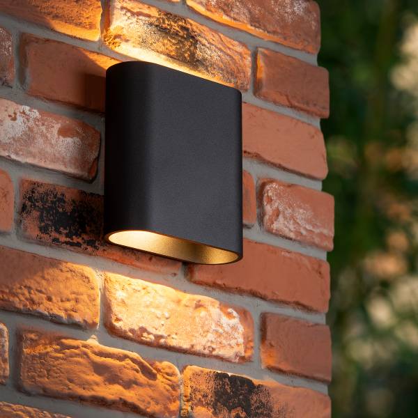 Außenwandleuchte Atila - Aluminium - Schwarz