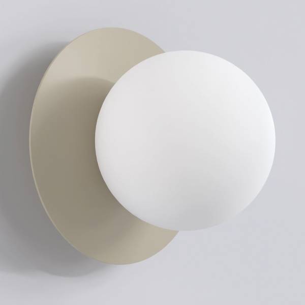 Wandleuchte Americana - Opalglas / Stahl - Beige