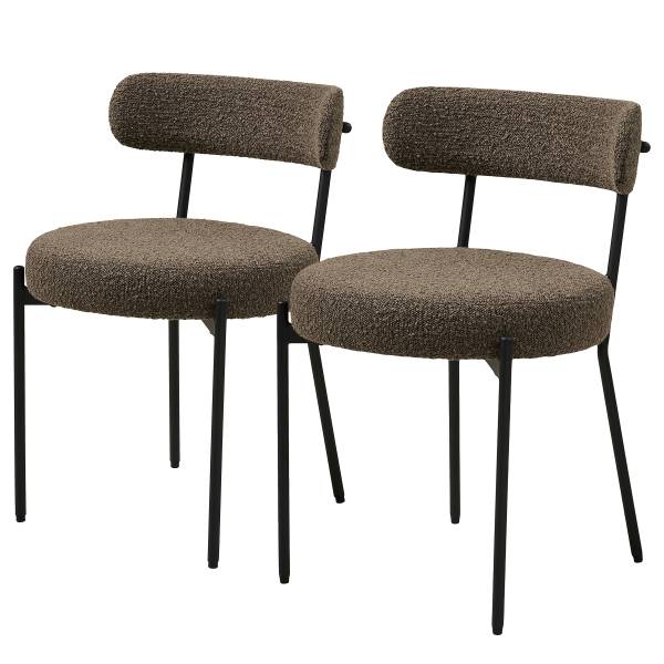 Esszimmerstuhl Yenti 2er-Set - Bouclé