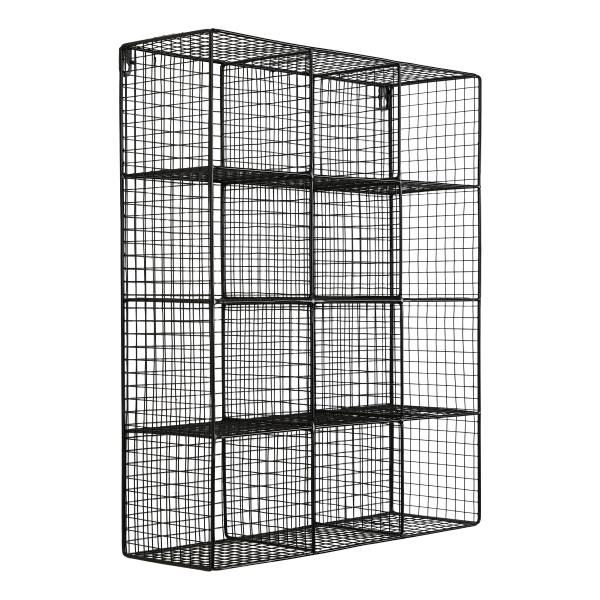 Tassenregal MUGO eckig - Metall - Schwarz - 40 x 50 cm