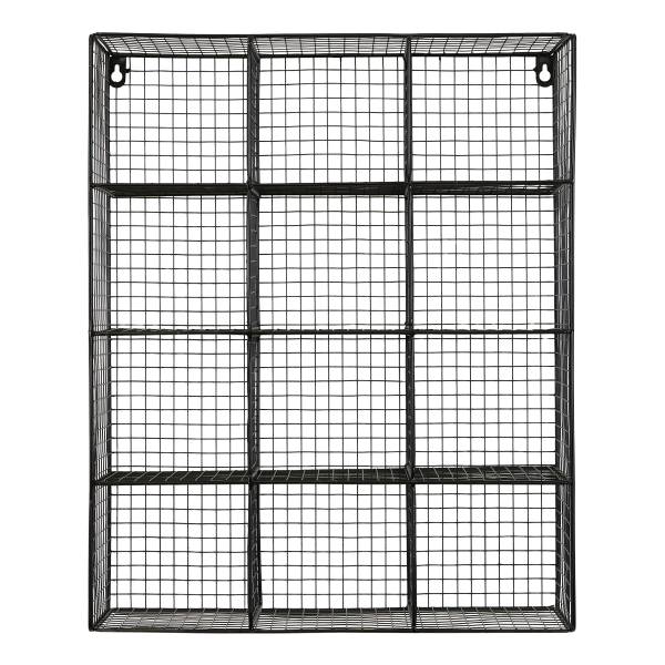 Tassenregal MUGO eckig - Metall - Schwarz - 40 x 50 cm
