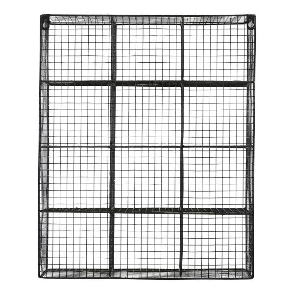 Tassenregal MUGO eckig - Metall - Schwarz - 40 x 50 cm