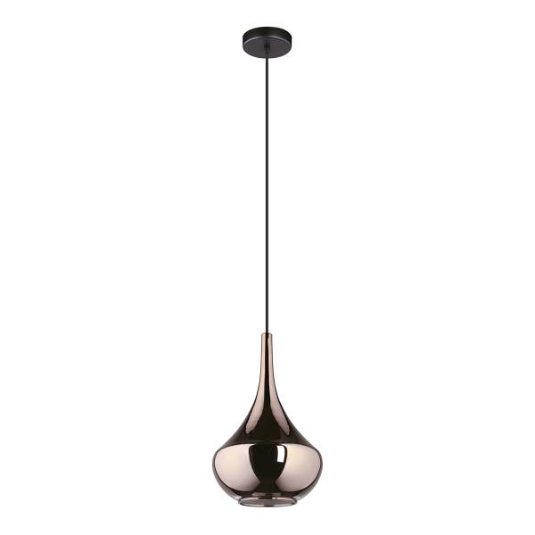 Pendelleuchte Almoster Typ A - Stahl - Schwarz / Kupfer - Flammenanzahl: 1