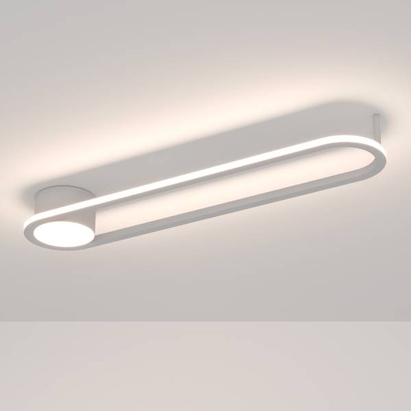 LED-Deckenleuchte Collecorvino - Aluminium / Stahl - 1-flammig - Weiß