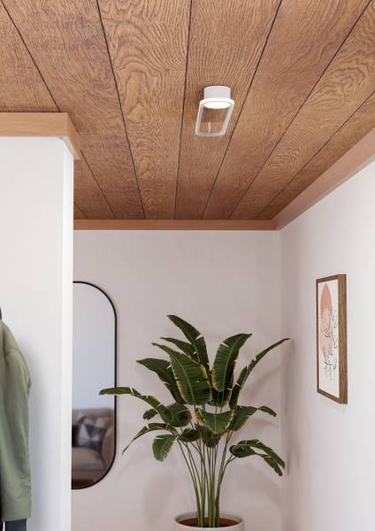 LED-Deckenleuchte Collecorvino - Aluminium / Stahl - 1-flammig - Weiß
