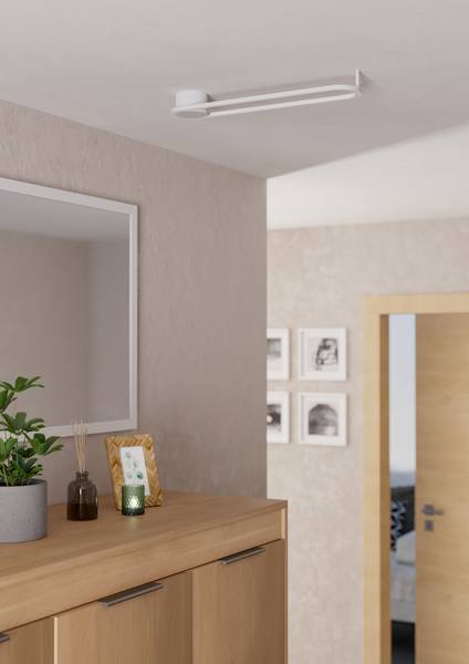 LED-Deckenleuchte Collecorvino - Aluminium / Stahl - 1-flammig - Weiß