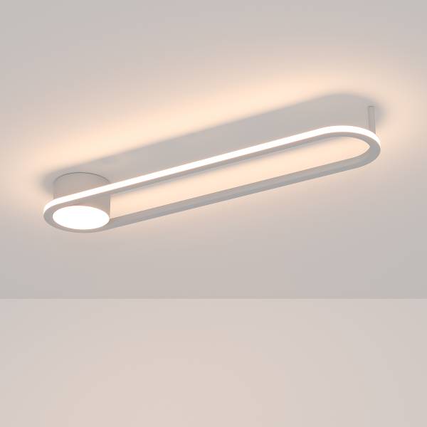 LED-Deckenleuchte Collecorvino - Aluminium / Stahl - 1-flammig - Weiß