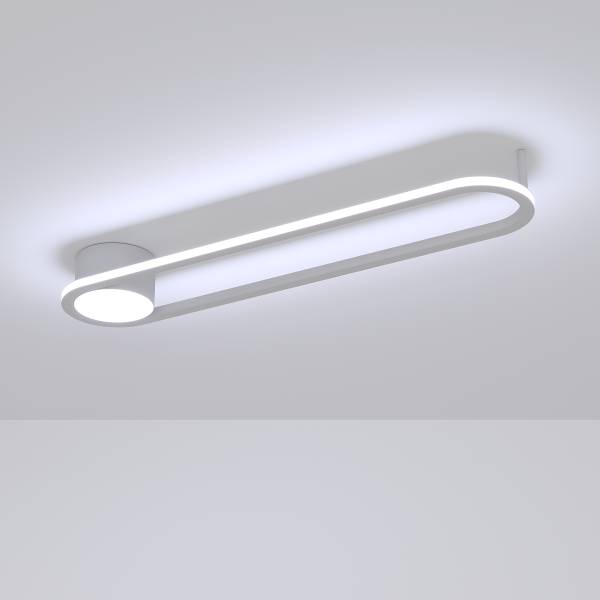 LED-Deckenleuchte Collecorvino - Aluminium / Stahl - 1-flammig - Weiß