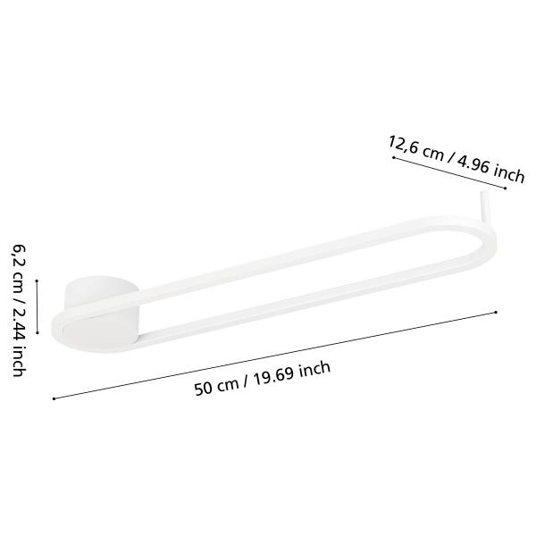 LED-Deckenleuchte Collecorvino - Aluminium / Stahl - 1-flammig - Weiß