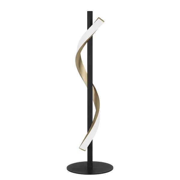 LED-Tischleuchte Conaprato - Aluminium / Stahl - Schwarz / Messing - 1-flammig