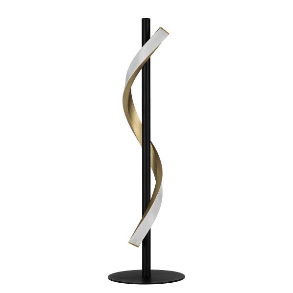 LED-Tischleuchte Conaprato - Aluminium / Stahl - Schwarz / Messing - 1-flammig
