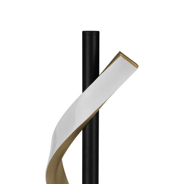 LED-Tischleuchte Conaprato - Aluminium / Stahl - Schwarz / Messing - 1-flammig