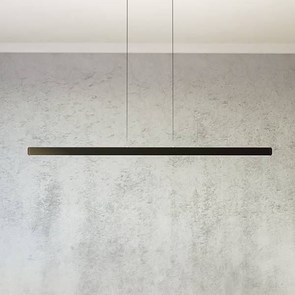 LED-Pendelleuchte Ciggiano - Aluminium / Stahl - 1-flammig - Schwarz