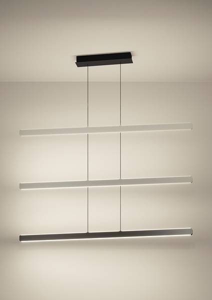 LED-Pendelleuchte Ciggiano - Aluminium / Stahl - 1-flammig - Schwarz