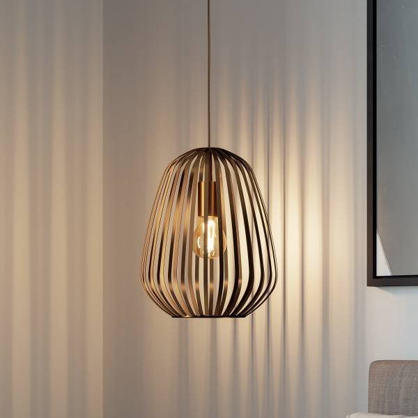 Pendelleuchte Espinal Typ A - Stahl - Bronze - 1-flammig