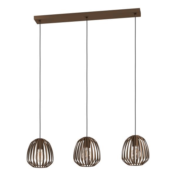 Pendelleuchte Espinal Typ B - Stahl - Bronze - 3-flammig