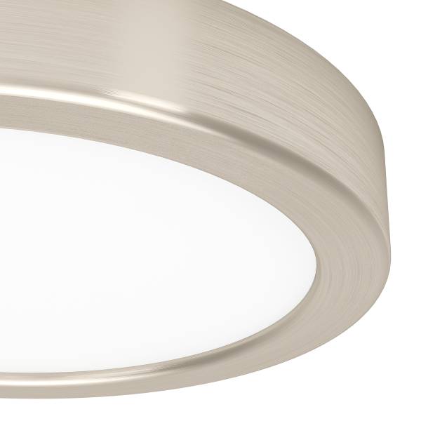 LED-Deckenleuchte Fueva 6 Rund - Kunststoff - 1-flammig - Silber - Durchmesser: 17 cm
