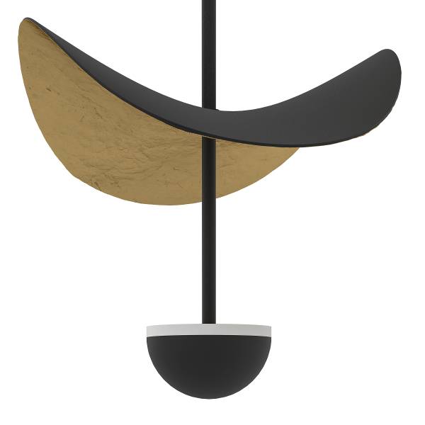 LED-Deckenleuchte Dracera - Stahl - Schwarz / Gold - 7-flammig