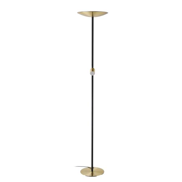 LED-Stehleuchte Conivarino - Stahl - 2-flammig - Schwarz / Messing