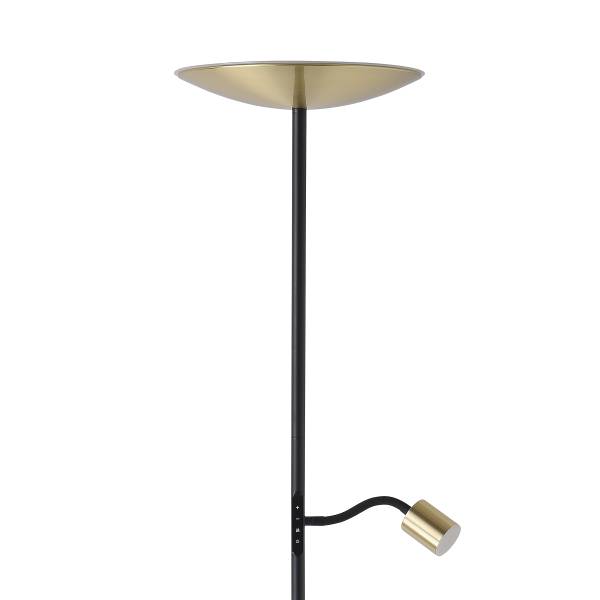 LED-Stehleuchte Conivarino - Stahl - 2-flammig - Schwarz / Messing