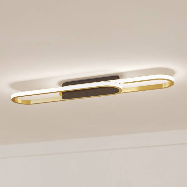 LED-Deckenleuchte Conivarena - Aluminium / Stahl - 1-flammig - Schwarz