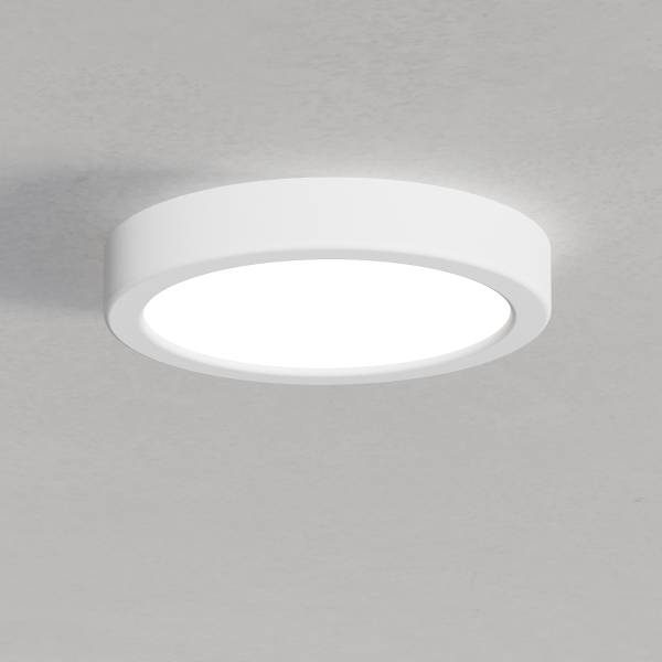 LED-Deckenleuchte Fueva 6 Rund - Kunststoff - 1-flammig - Weiß - Durchmesser: 17 cm