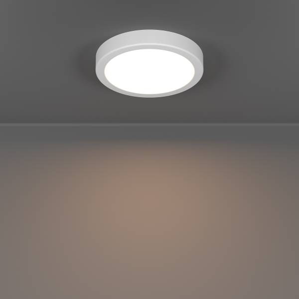 LED-Deckenleuchte Fueva 6 Rund - Kunststoff - 1-flammig - Weiß - Durchmesser: 17 cm