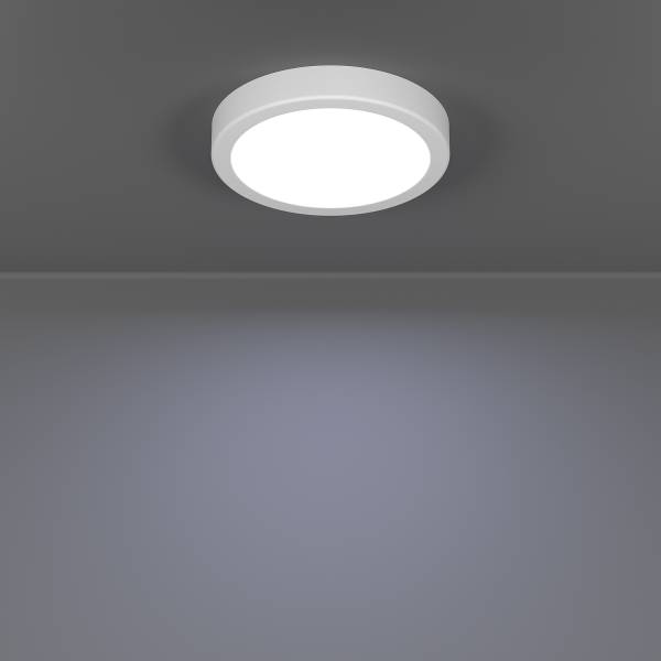 LED-Deckenleuchte Fueva 6 Rund - Kunststoff - 1-flammig - Weiß - Durchmesser: 17 cm