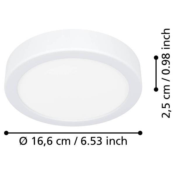 LED-Deckenleuchte Fueva 6 Rund - Kunststoff - 1-flammig - Weiß - Durchmesser: 17 cm