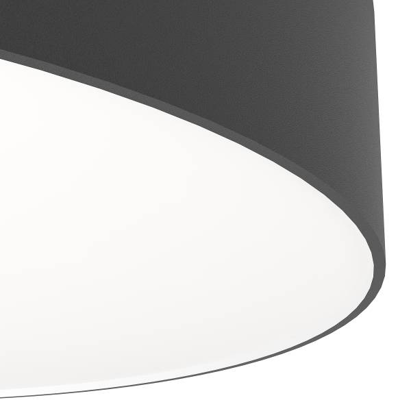 LED-Deckenleuchte Gallizzi-Z - Kunststoff - 1-flammig - Schwarz - Durchmesser: 39 cm