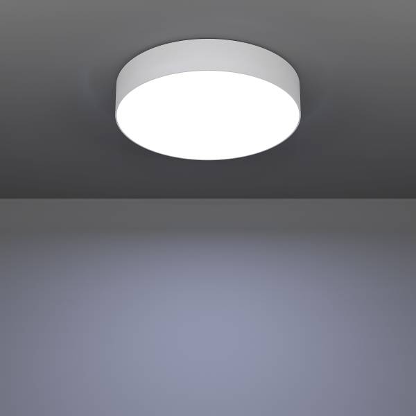 LED-Deckenleuchte Gallizzi-Z - Kunststoff - 1-flammig - Weiß - Durchmesser: 39 cm