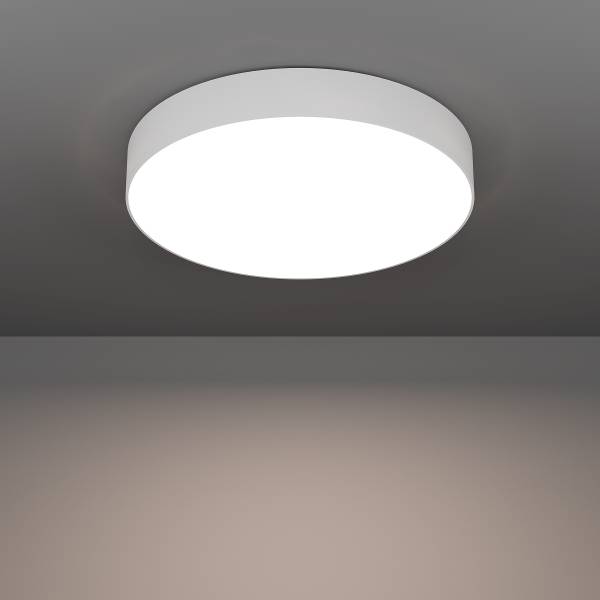 LED-Deckenleuchte Gallizzi-Z - Kunststoff - 1-flammig - Weiß - Durchmesser: 49 cm