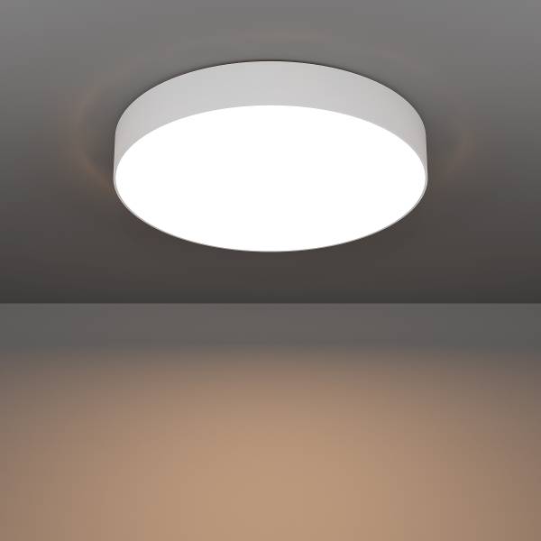 LED-Deckenleuchte Gallizzi-Z - Kunststoff - 1-flammig - Weiß - Durchmesser: 49 cm