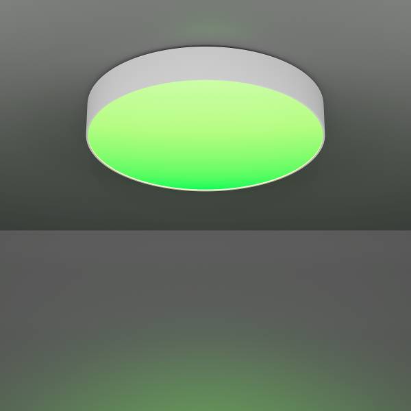 LED-Deckenleuchte Gallizzi-Z - Kunststoff - 1-flammig - Weiß - Durchmesser: 49 cm