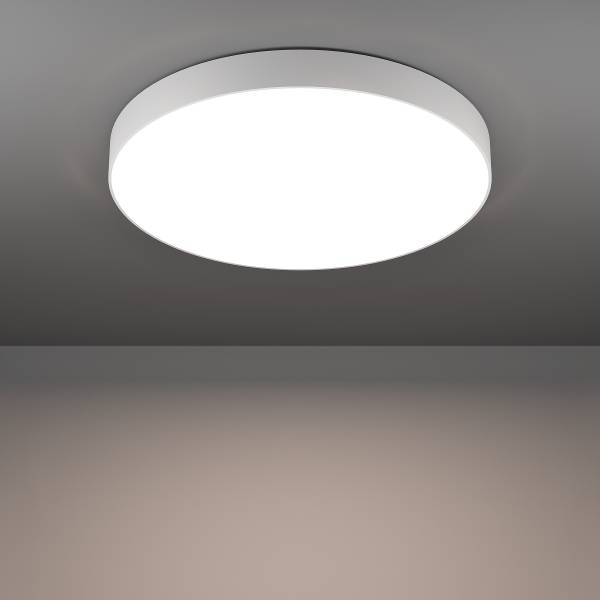LED-Deckenleuchte Gallizzi-Z - Kunststoff - 1-flammig - Weiß - Durchmesser: 69 cm