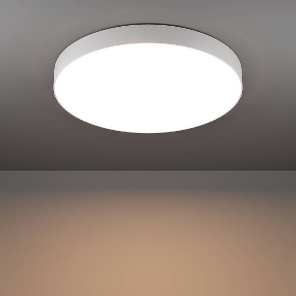 LED-Deckenleuchte Gallizzi-Z - Kunststoff - 1-flammig - Weiß - Durchmesser: 69 cm