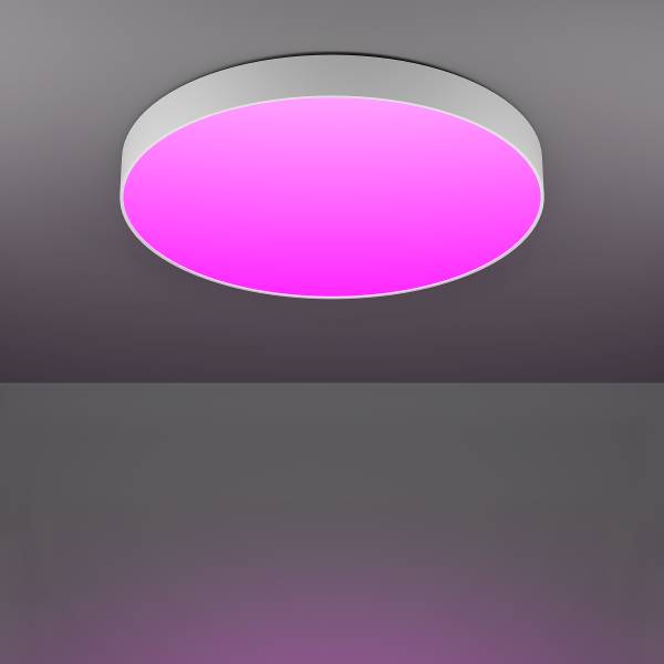 LED-Deckenleuchte Gallizzi-Z - Kunststoff - 1-flammig - Weiß - Durchmesser: 69 cm
